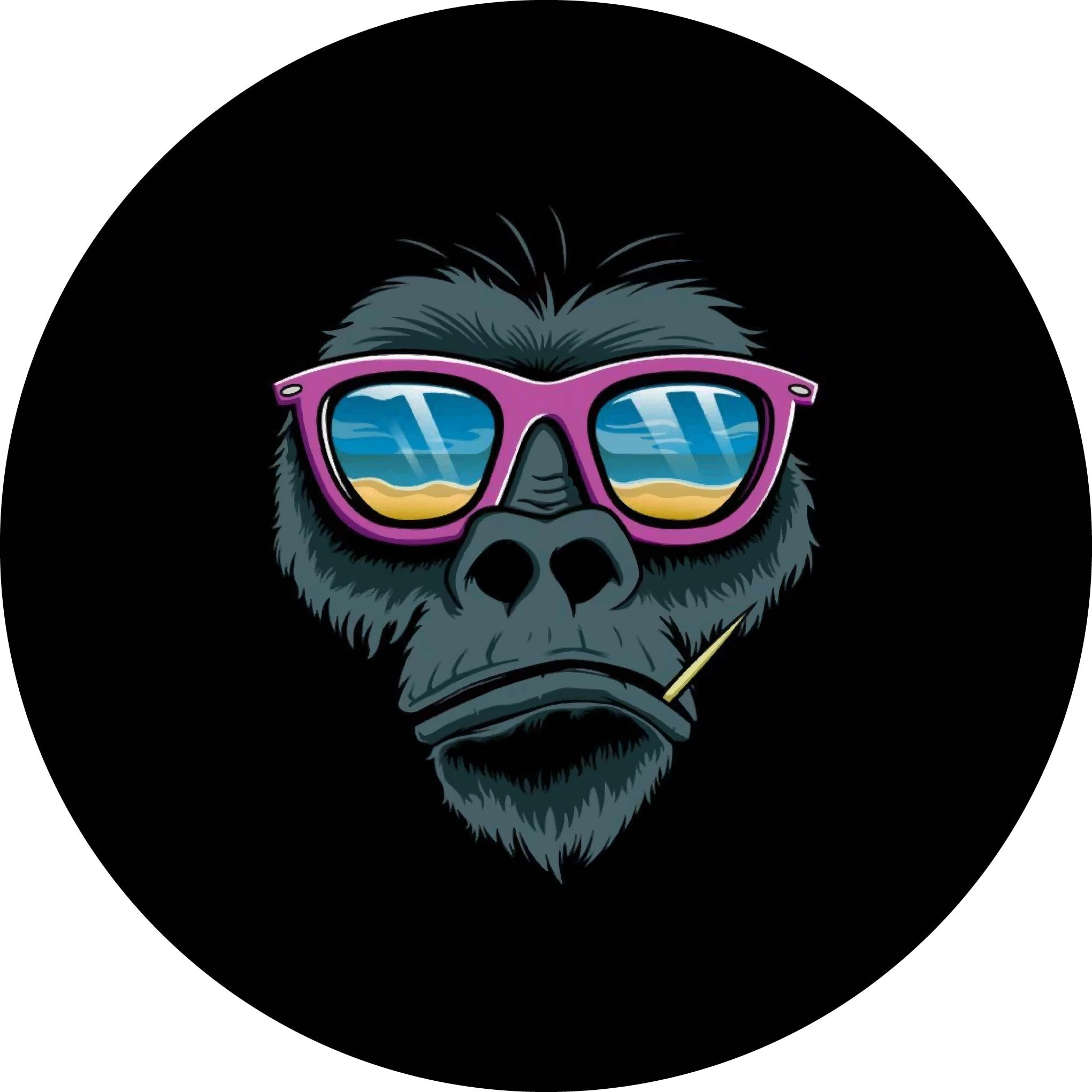 Maymun Tasarımlı Stepne Kılıfı